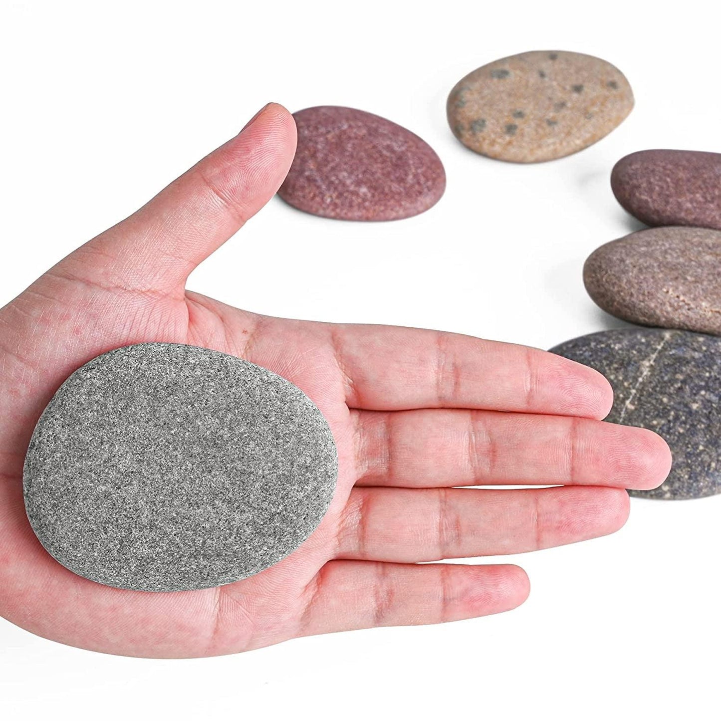 River Rocks for Painting 25 Pcs Large 2-3 Inch Flat Smooth Painting Stones Craft Rock to Paint - WoodArtSupply