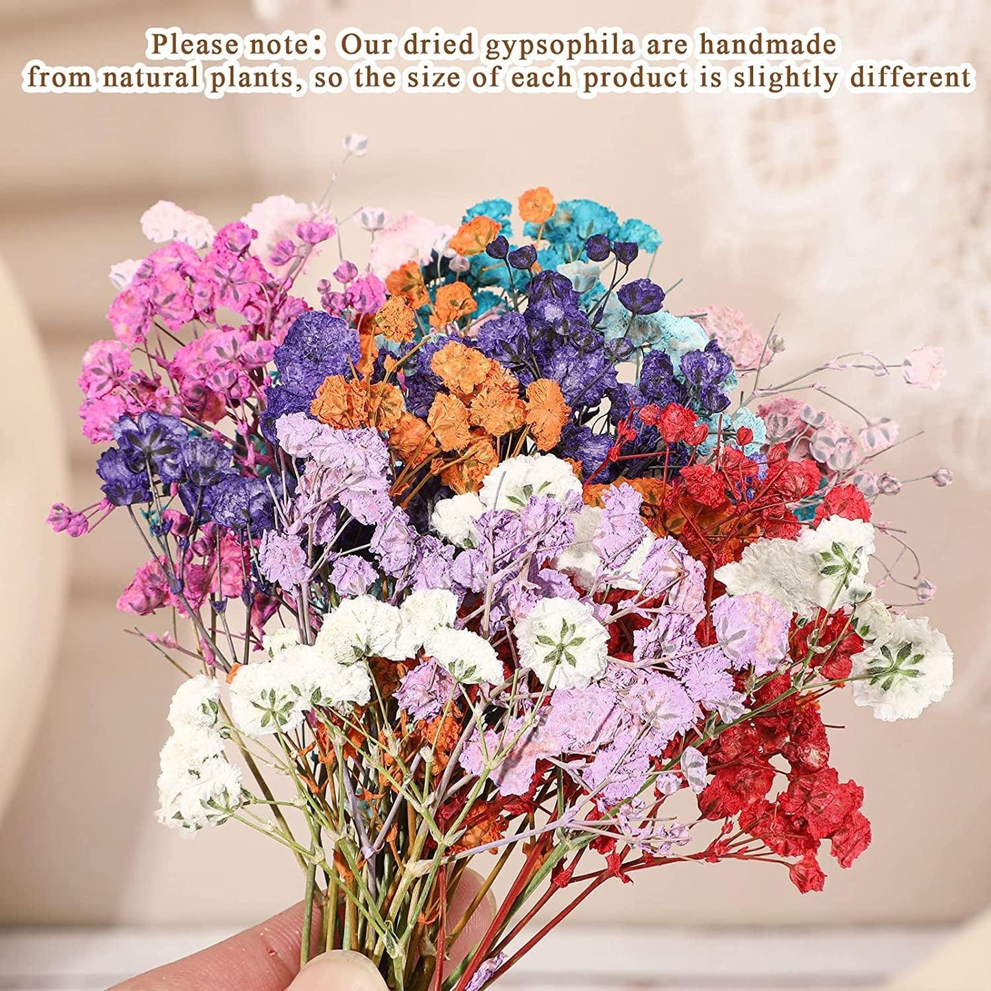 200 Pcs Resin Dried Flowers for Resin Dried Baby'S Breath Flowers Real Natural Pressed Flowers Gypsophila Bouquet Gypsophila Branches for Card Making Resin Art DIY Flowers Bulk, 10 Colors - WoodArtSupply