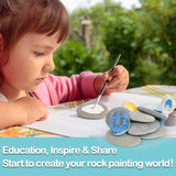 15 Pcs Rocks for Painting, River Rocks to Paint, 2"-3" Flat Painting Rocks, Smooth Rocks for Crafts WoodArtSupply