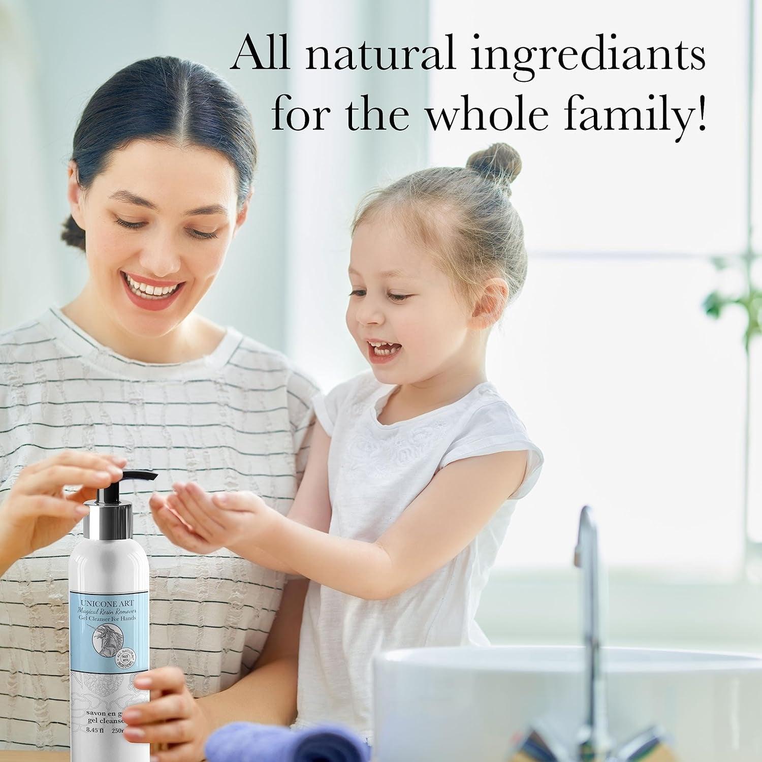 Magical Resin Remover - All Natural - Hand Gel Cleanser - Soap - Moisturizing - for Artists - for Use with Resin, Glue, Silicone, Paint, Epoxy, WoodArtSupply