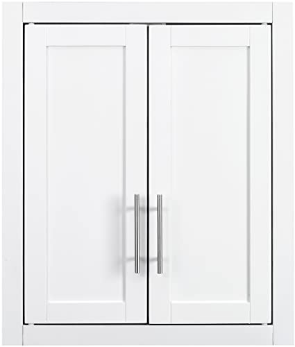 Crosley Furniture Savannah Bathroom Wall Cabinet, White