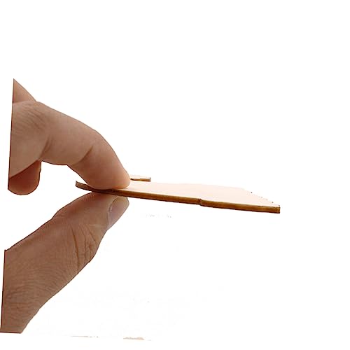 ABOOFAN 50 Pcs Wood Trim Woodsy Decor Christmas Decor Christmas Hanging Santa Hat Christmas Wood Shaped Unfinished Wooden Santa Hat Christmas Pendant ABOOFAN