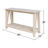 IC International Concepts Console Table, Ready to Finish IC International Concepts