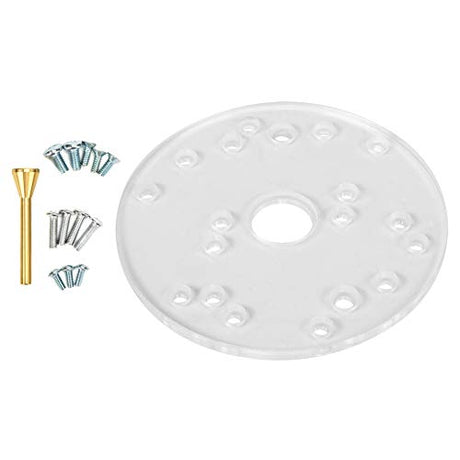 Universal Router Base Plate Compatible with Ryobi, Woodworking Auxiliary Tool with Centering Pin Screws Walfront