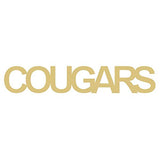 Word Cougars Cutout Unfinished Wood Sports Decor Home Decor Door Hanger MDF Shape Canvas Style 1 (6") Diverse Woodworking