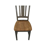 International Concepts San Remo Splatback Dining Chair, Height, Hickory/Washed Coal IC International Concepts