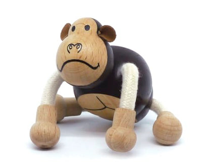 Wooden Animal Toys for Toddler, Posable Wooden Safari Toy Playset, Wooden Toys Fun Bendable, Child and Planet Safe Wood Jungle Animals, Boys and - WoodArtSupply