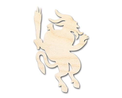 Unfinished Wood Krampus Shape | Craft Cutout | up to 36" DIY 4" / 1/2" 24 Hour Crafts