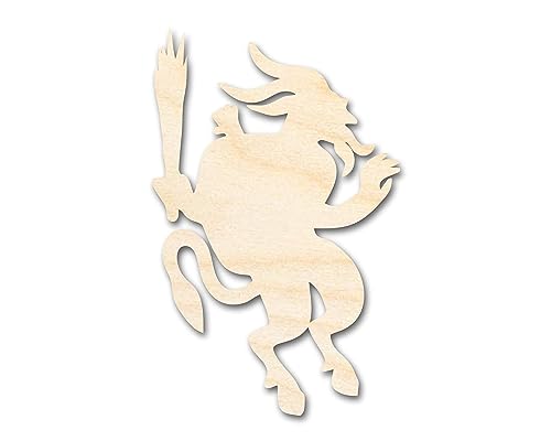 Unfinished Wood Krampus Shape | Craft Cutout | up to 36" DIY 4" / 1/2"