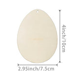 Easter Wooden Easter Egg Cutouts Unfinished Wooden Cutouts Blank with Twines Wood Slices Ornaments for Christmas Birthday Party Happy Easter Spring Zontween