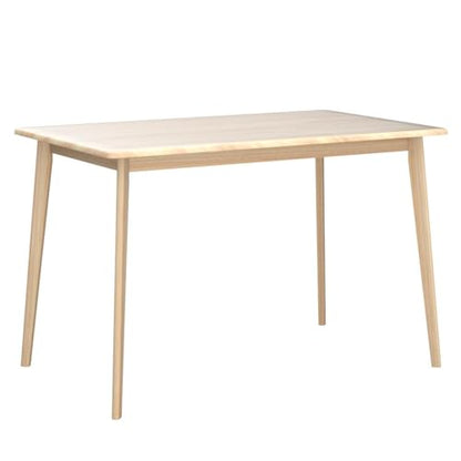 Livinia Canberra 47.2" Rectangular Wooden Dining Table/Mid Century Modern Malaysian Oak Kitchen Table (Natural-Oak) Table Only - WoodArtSupply