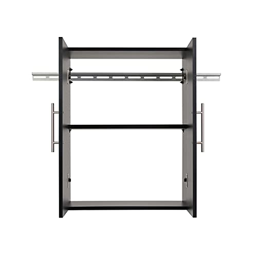 HangUps Upper Storage Cabinet, 24", Black Prepac