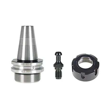findmall 5Pcs ISO30 ER32-45L Chuck Tool Holder Balance Collet Chuck G2.5 30000RPM CNC Stainless Steel Tool Holder with Pull Stud Milling Lathe Fit findmall
