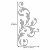 Aleks Melnyk No.349 Metal Stencil, Swirls, Ornaments, Flowers Vine, Patterns, Border, Small Stencil, 1 PC, Template for Wood Burning, Engraving, Aleks Melnyk