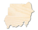 Unfinished Wood Sudan Country Shape - North Africa Craft - up to 36" DIY 18" / 1/2" 24 Hour Crafts