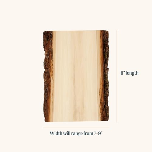 Walnut Hollow Basswood Plank Small with Live Edge Wood (Pack of 6) - for Wood Burning, Home Décor, and Rustic Weddings - WoodArtSupply