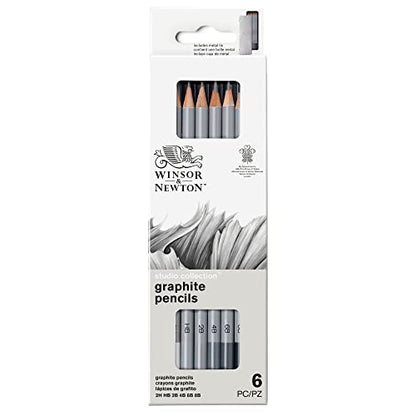 Winsor & Newton Studio Collection Artist Pencils, Graphite Pencils, Set of 6 - WoodArtSupply