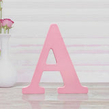 WOODOUNAI 4 Inch Pink Wood Letters Unfinished Wood Letters for Wall Decor Decorative Standing Letters Slices Sign Board Decoration for Craft Home woodounai