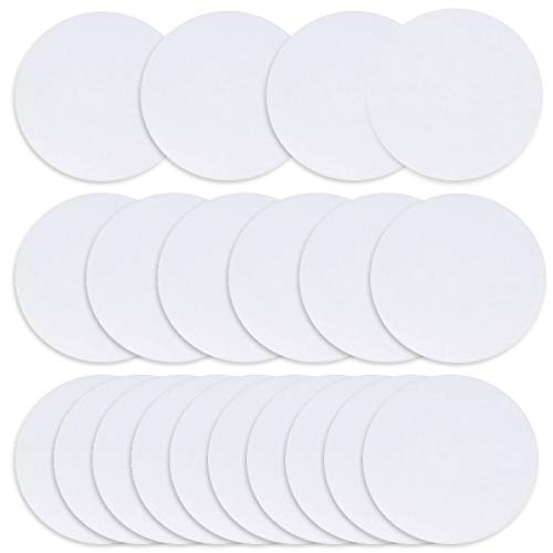 Sublimation Blanks Drink Coasters,20 Pcs 3.5 Inch MDF White Round Coasters for Crafts Painting Heat Transfer