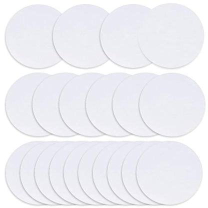 Sublimation Blanks Drink Coasters,20 Pcs 3.5 Inch MDF White Round Coasters for Crafts Painting Heat Transfer