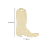 32 Pieces Wooden Cowboy Boots Tags Unfinished Wood Hanging Cowboy Boots Tags Natural Blank Wooden Cutouts Labels DIY Wooden Tags with Ropes Xonzmmk