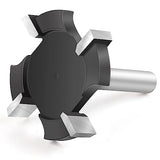 BINSTAK CNC Spoilboard Surfacing Router Bit 1/4 Inch Shank, Extra Large 1-1/2 Inch Cutting Diameter, Slab Flattening Router Bit Planing Bit Wood BINSTAK