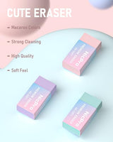 Nicpro 50 PCS Aesthetic School Supplies with Pen Case, 12 Colors Chisel Tip Cute Highlighters, 5 Quick Dry Retractable Black Ink Pens, 6 Pastel Nicpro