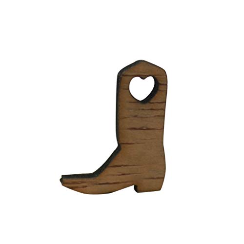 SUPVOX 100pcs Wood Cutouts for Wedding Cowboy Boots Miniature Crafts Decoration for Home Party Festival - WoodArtSupply