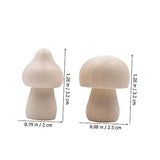 FUNOMOCYA 40pcs Wooden Fruit Ornaments Natural Unfinished Mushrooms DIY Unpainted Mushroom for Crafts Kids Unfinished Mushroom Kids Paint Mushroom FUNOMOCYA