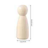 Kisangel 20pcs DIY Peg Doll Angel Wood Bodies Unfinished Wooden Peg People for Crafting People Shapes for Arts and Crafts 65mm Kisangel