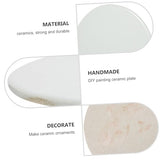 Tofficu Pottery White White Serving Platters Unfinished Ceramic Tiles Unfinished Ceramic Plate Dinner Decoracion para Mesa De Comedor Hand Ceramic Tofficu