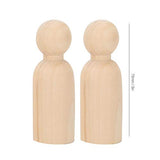 Wooden Peg Dolls Unfinished Wooden Peg Dolls Set Bodies, 10pcs 75mm Unfinished People Shapes Wooden People Figures Angel Dolls for DIY Craft Painting zjchao