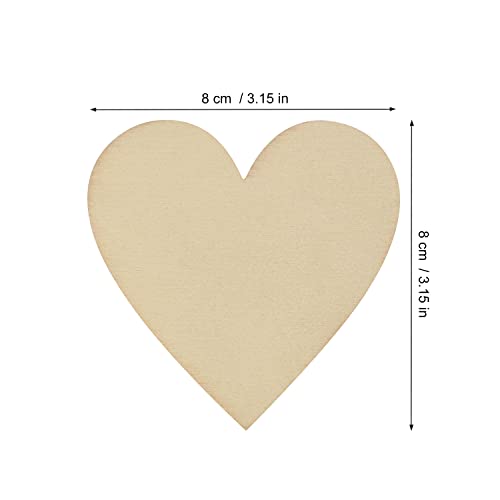 Wood Heart Cutouts, 200 PCS 3.15 Inch Unfinished Wooden Hearts for Guest Book for DIY Crafts, Wedding Decor, and Valentine's Day Ornaments, by - WoodArtSupply