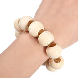 200 Pieces Large Hole Wooden Beads for Macrame Natural Round Wood Loose Beads Unfinished Wood Spacer Beads for Bracelet Pendants Crafts DIY Jewelry Yaomiao