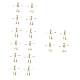 TEHAUX 16 Pcs Unfinished Wooden Doll Peg Doll Kit Wooden Peg Figures Wood Craft Supplies Plain Peg DIY Toys Robots Wooden Shapable Robot Cartoon TEHAUX
