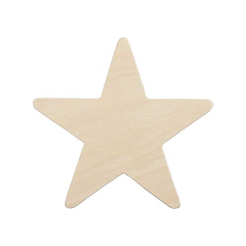 Creative Hobbies® 3.5 Inch Unfinished Wooden Shapes - Ready to Paint or Decorate Star Shape | 12 Pack Creative Hobbies