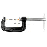 MUKCHAP 10 PCS 2 Inch C-clamp, Small C Clamps, Mini G Clamps for Woodworking or Metal Workpiece, Black MUKCHAP