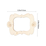 COHEALI 20pcs Undyed Wood Photo Frame Pendants Unfinished Wooden Cutout Shapes Pieces Necklace Earrings Charms Ornament for Jewelry Making DIY Craft COHEALI