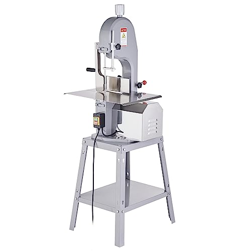 VEVOR Commercial Electric Meat Bandsaw, 1500W Stainless Steel Vertical Bone Sawing Machine, Workbeach 19.3" x 15", 0.16-7.9 Inch Cutting Thickness, VEVOR