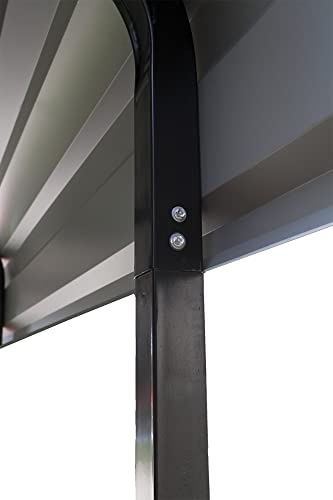 Arrow Shed 12 x 20 x 7-Foot Heavy Duty Galvanized Steel Metal Multi-Use Shelter, Shade, Carport, 12' x 20' x 7', Charcoal color Arrow