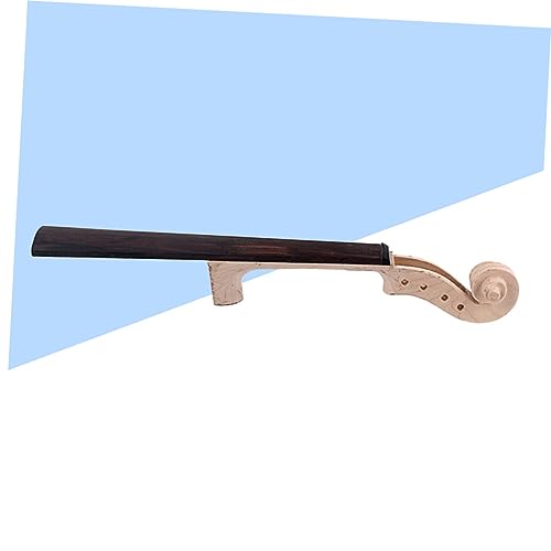 SUPVOX Unfinished Fingerboard Maple Head Violin Neck with Hand Carved Scroll Violin Maple Head Small Violin Unfinished Violin Neck Violin Parts SUPVOX