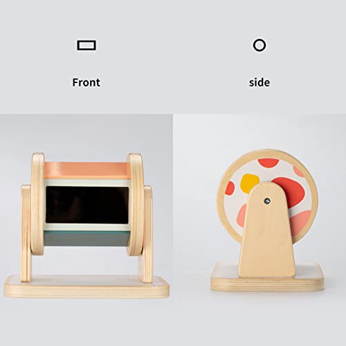 Twefex Montessori Spinning Drum, Montessori Toys for Babies 6-12 Months, Montisory Baby Toys for 1 Year Old Infant, Wooden Toys for Baby Twefex