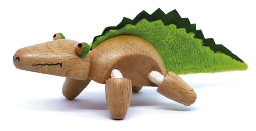 Wooden Animal Toys for Toddler, Posable Wooden Safari Toy Playset, Wooden Toys Fun Bendable, Child and Planet Safe Wood Jungle Animals, Boys and - WoodArtSupply