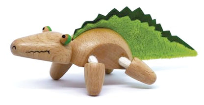 Wooden Animal Toys for Toddler, Posable Wooden Safari Toy Playset, Wooden Toys Fun Bendable, Child and Planet Safe Wood Jungle Animals, Boys and - WoodArtSupply