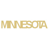 Word Minnesota Cutout Unfinished Wood Sports Decor Home Decor Door Hanger MDF Shape Canvas Style 1 (12") Diverse Woodworking