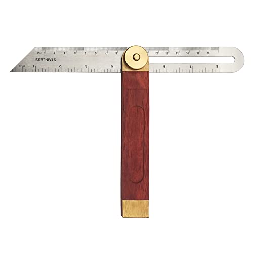 LYFJXX Bevel Gauge, Sliding Bevel Gauge, 8 Inch T Bevel Angle Finder with Wooden Handle T Measurements Ruler for for Craftsman Carpenter LYFJXX