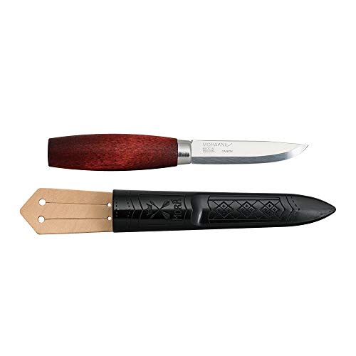 Morakniv Classic No. 1 Carbon Steel Crafting and Wood Carving Knife With Finger Guard and Sheath, 3 Inch - WoodArtSupply