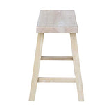 International Concepts 18-Inch Saddle Seat Stool, Unfinished IC International Concepts