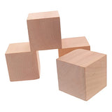 Kisangel 8 Pcs Blocks Solid Cube Wood Block Unfinished Wood Dice Unfinished Pine Cubes Unfinished Wooden Cubes Blank Wood Squares Blank Wood Dice Kisangel