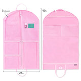 Waterproof Hanging Garment Bag 40 inch Clothes Bag with Gusset, 5 Pockets & Side Zip for Dance Costumes, Sports, Skating, Theatre, Beauty Pageants, Kendall Country